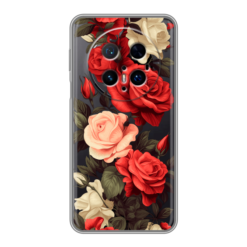 Силиконовый чехол на Huawei Mate 70 Pro с принтом Розы Силиконовый чехол на Huawei Mate 70 Pro с принтом Розы