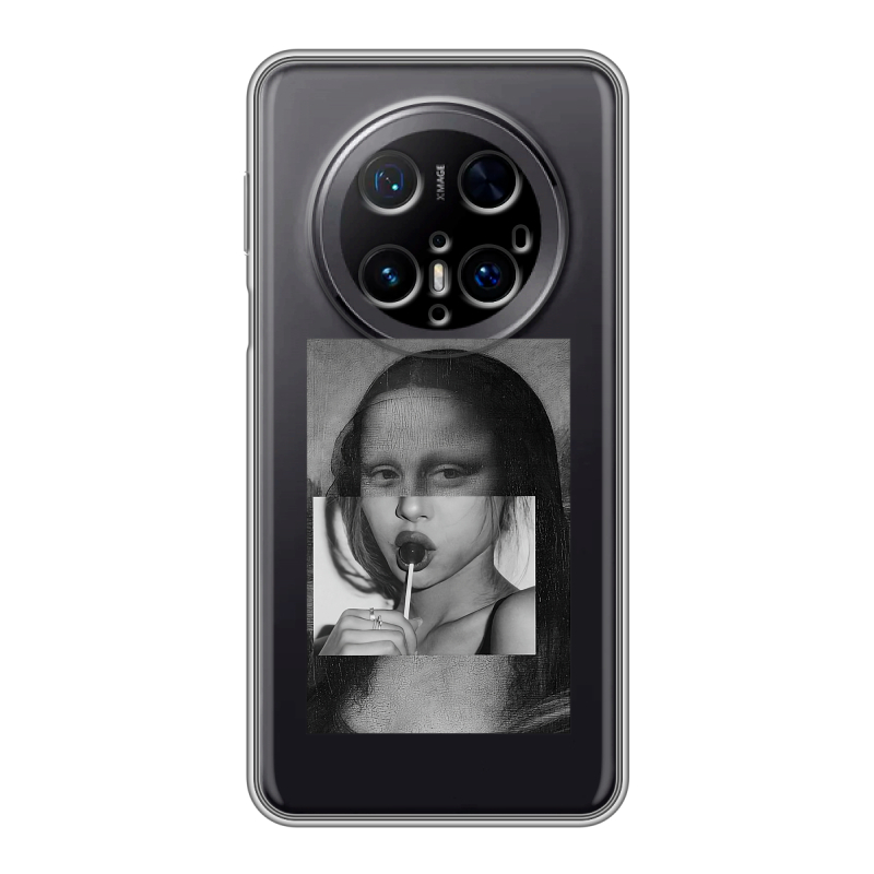Силиконовый чехол на Huawei Mate 70 Pro с принтом Мона Лиза Силиконовый чехол на Huawei Mate 70 Pro с принтом Мона Лиза