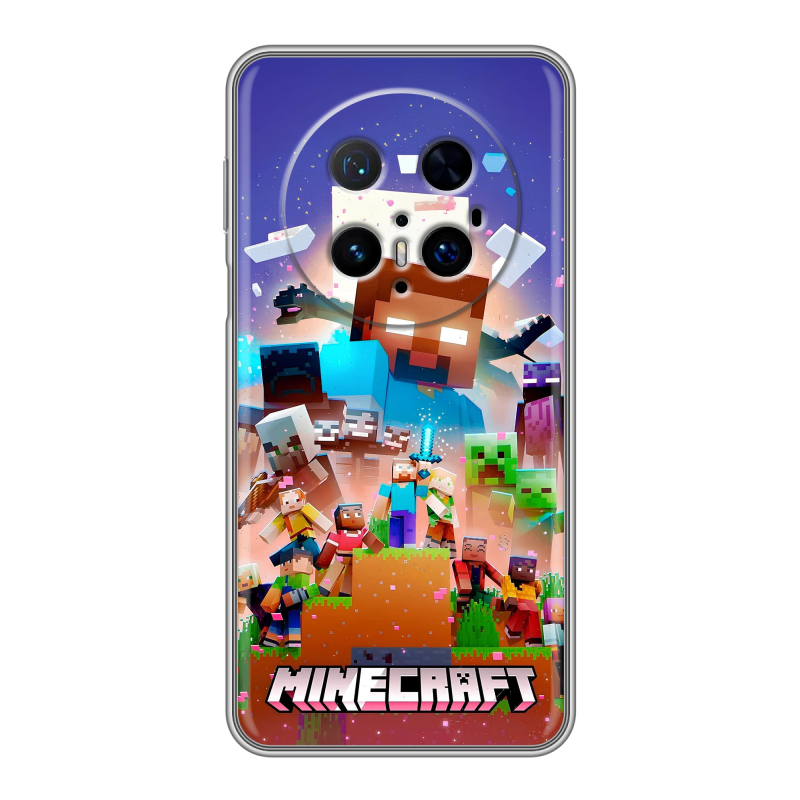 Силиконовый чехол на Huawei Mate 70 Pro с принтом Майнкрафт Minecraft Силиконовый чехол на Huawei Mate 70 Pro с принтом Майнкрафт Minecraft