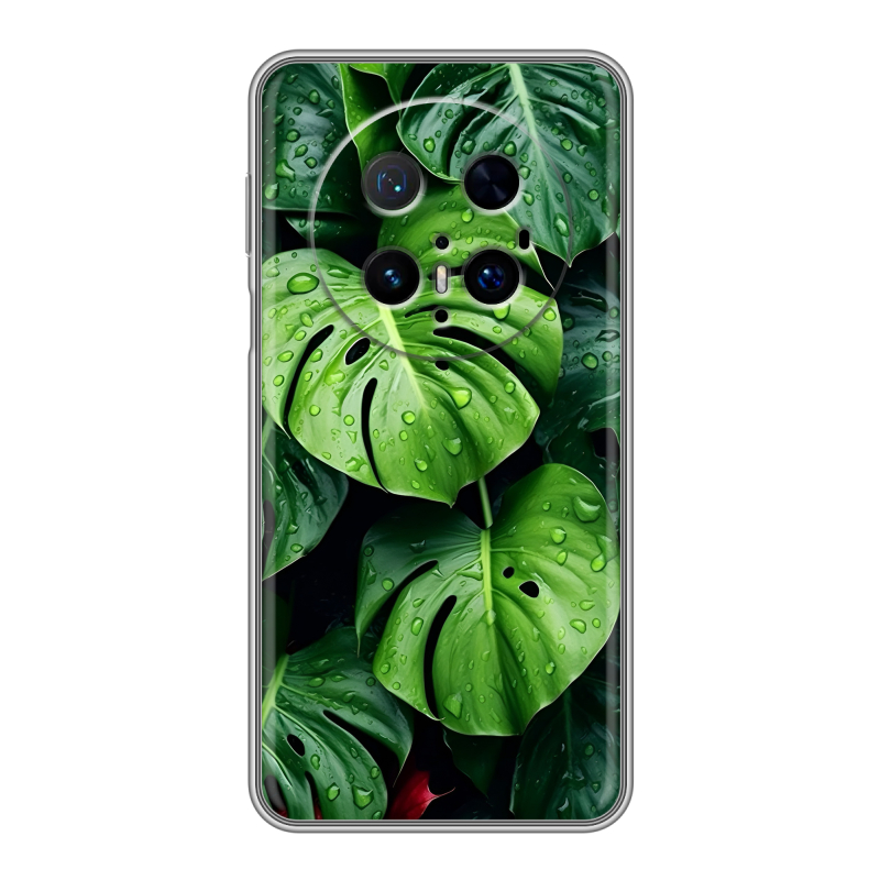 Силиконовый чехол на Huawei Mate 70 Pro с принтом Листья Силиконовый чехол на Huawei Mate 70 Pro с принтом Листья