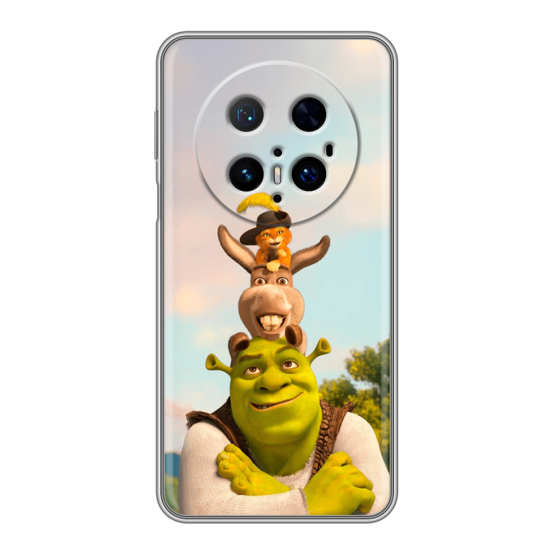 Силиконовый чехол на Huawei Mate 70 Pro с принтом Шрек Shrek Силиконовый чехол на Huawei Mate 70 Pro с принтом Шрек Shrek