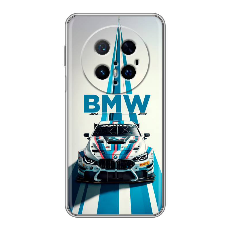 Силиконовый чехол на Huawei Mate 70 Pro с принтом БМВ BMW Силиконовый чехол на Huawei Mate 70 Pro с принтом БМВ BMW