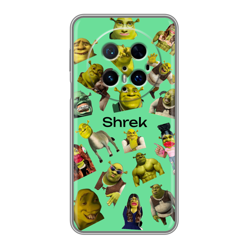 Силиконовый чехол на Huawei Mate 70 Pro с принтом Шрек Shrek Силиконовый чехол на Huawei Mate 70 Pro с принтом Шрек Shrek