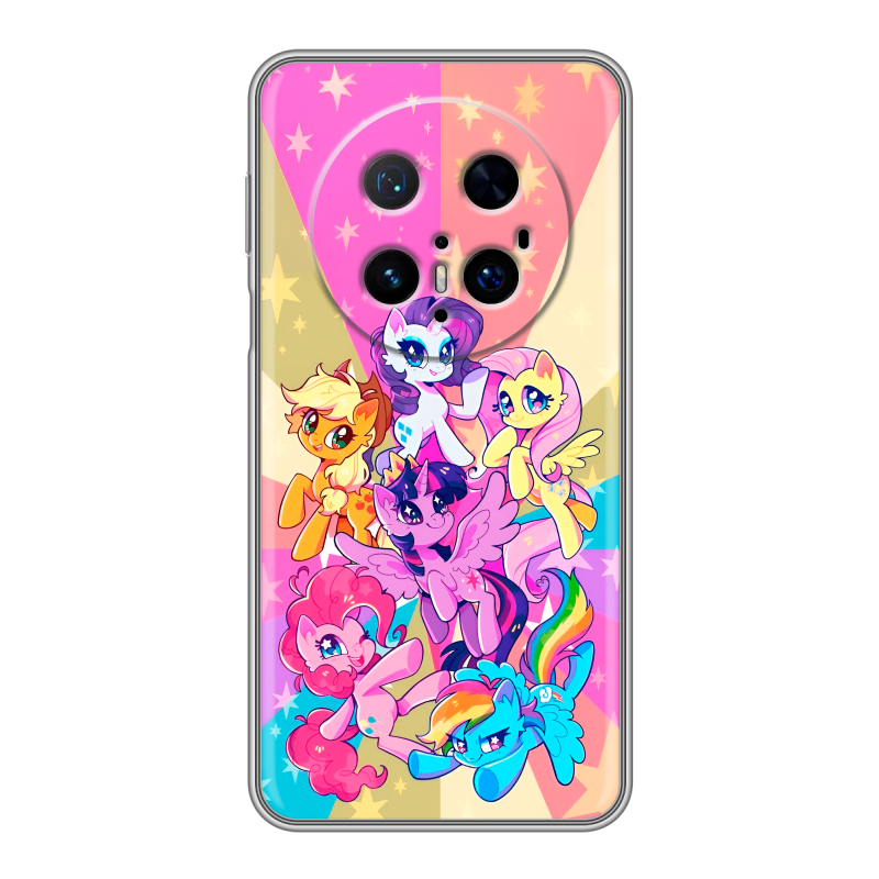 Силиконовый чехол на Huawei Mate 70 Pro с принтом My little pony Дружба чудо Силиконовый чехол на Huawei Mate 70 Pro с принтом My little pony Дружба чудо
