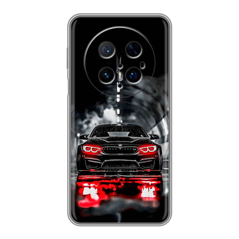Силиконовый чехол на Huawei Mate 70 Pro с принтом BMW БМВ Силиконовый чехол на Huawei Mate 70 Pro с принтом BMW БМВ