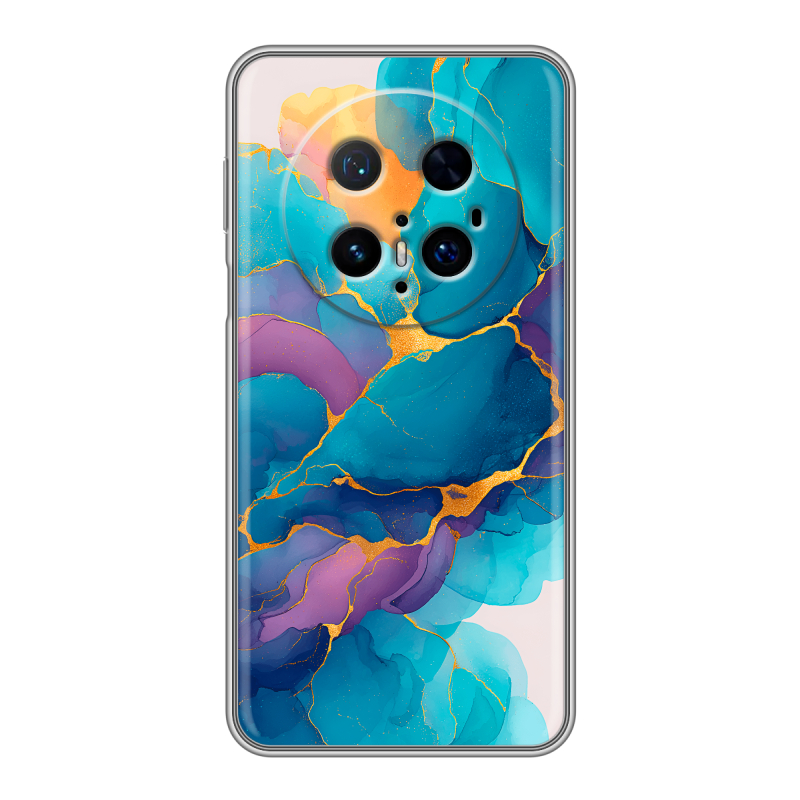 Силиконовый чехол на Huawei Mate 70 Pro с принтом Мрамор блестки Силиконовый чехол на Huawei Mate 70 Pro с принтом Мрамор блестки