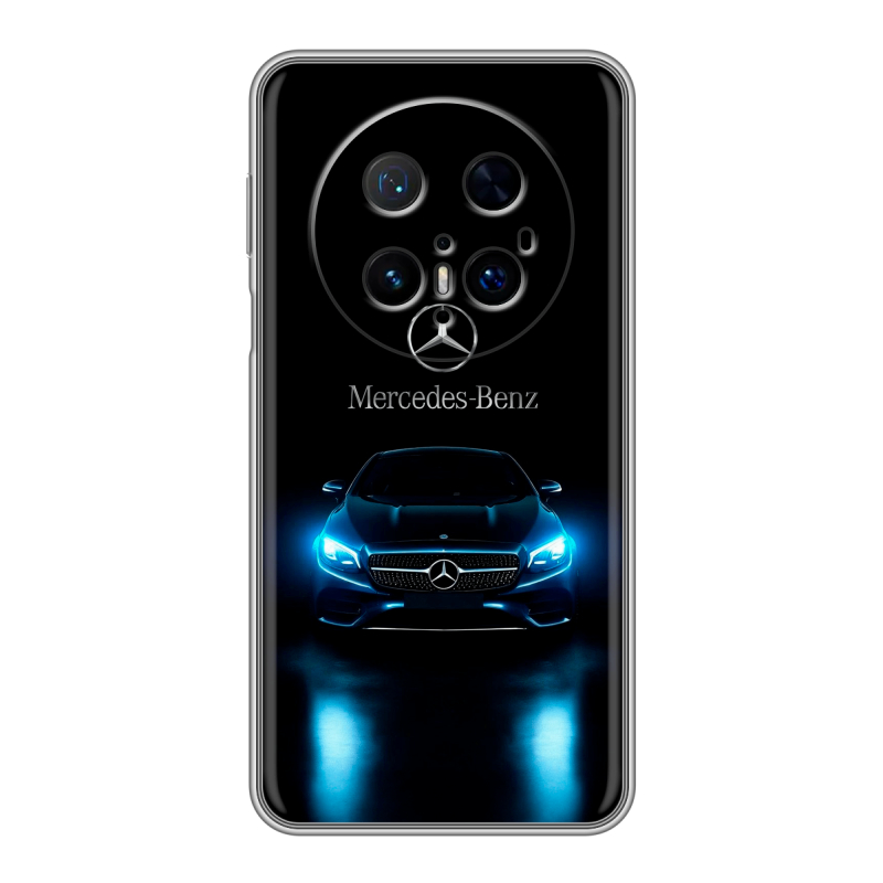 Силиконовый чехол на Huawei Mate 70 Pro с принтом Mercedes Мерседес Силиконовый чехол на Huawei Mate 70 Pro с принтом Mercedes Мерседес