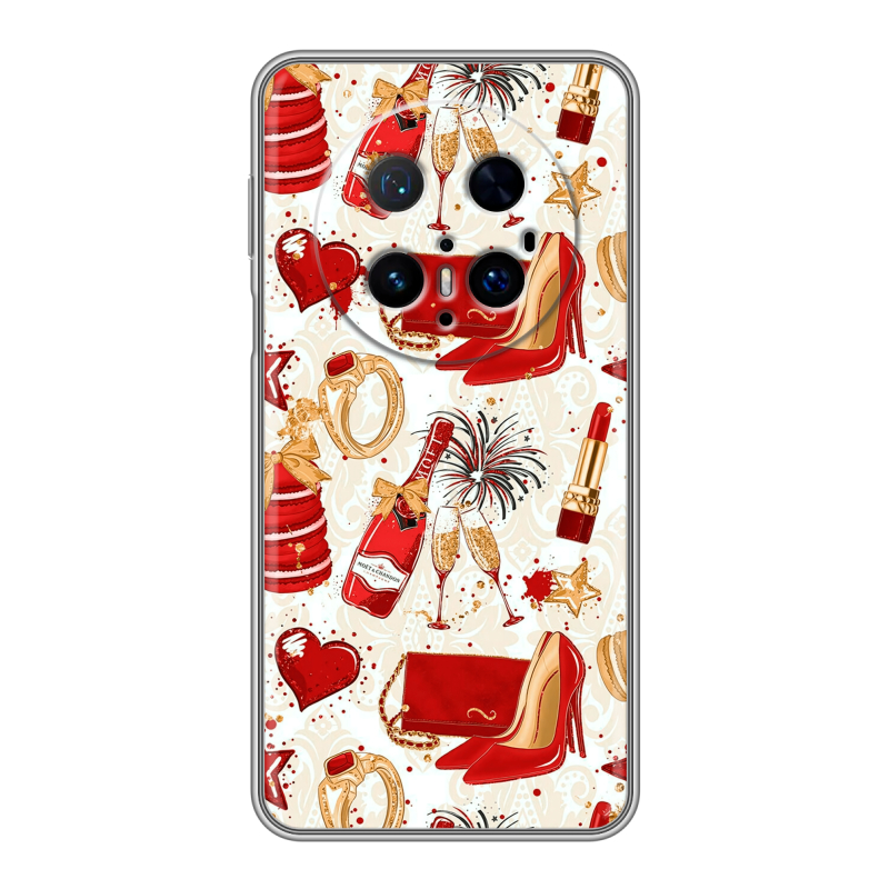 Силиконовый чехол на Huawei Mate 70 Pro с принтом Новый год Силиконовый чехол на Huawei Mate 70 Pro с принтом Новый год