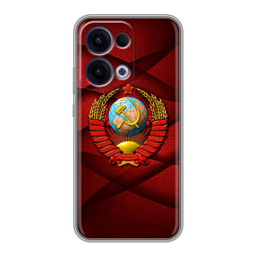 Силиконовый чехол на OPPO Reno13 с принтом Герб СССР