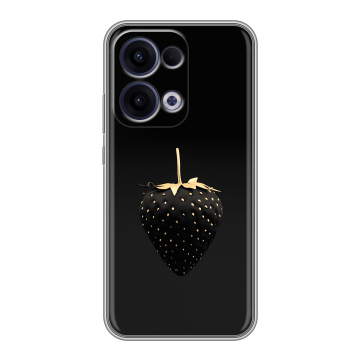 Силиконовый чехол на OPPO Reno13 с принтом Черная клубника Силиконовый чехол на OPPO Reno13 с принтом Черная клубника