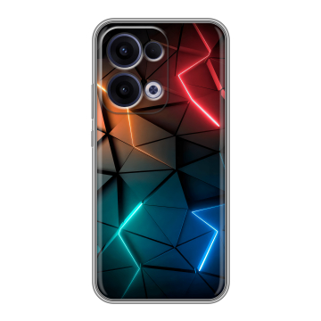 Силиконовый чехол на OPPO Reno13 с принтом Абстракция неон Силиконовый чехол на OPPO Reno13 с принтом Абстракция неон