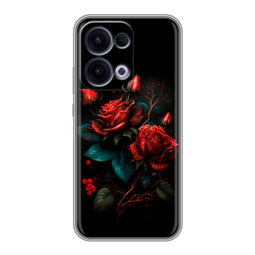 Силиконовый чехол на OPPO Reno13 с принтом Розы красные
