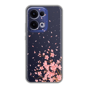 Силиконовый чехол на OPPO Reno13 с принтом Ветка сакуры Силиконовый чехол на OPPO Reno13 с принтом Ветка сакуры