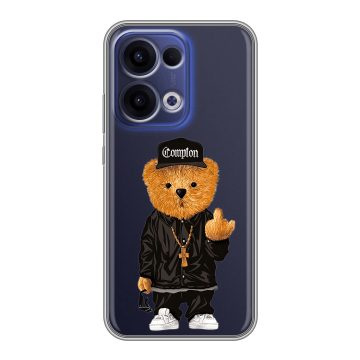 Силиконовый чехол на OPPO Reno13 с принтом Мишка Силиконовый чехол на OPPO Reno13 с принтом Мишка