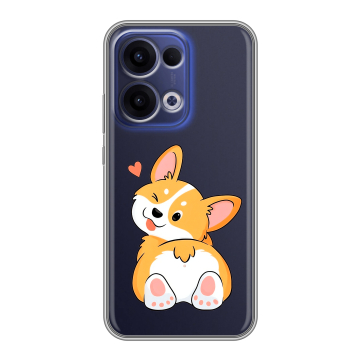 Силиконовый чехол на OPPO Reno13 с принтом Корги Силиконовый чехол на OPPO Reno13 с принтом Корги