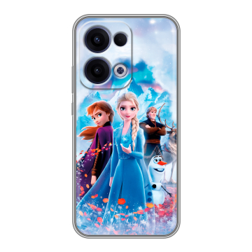 Силиконовый чехол на OPPO Reno13 с принтом Холодное сердце Frozen