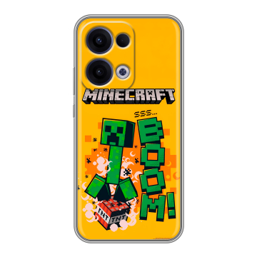 Силиконовый чехол на OPPO Reno13 с принтом Майнкрафт Minecraft Силиконовый чехол на OPPO Reno13 с принтом Майнкрафт Minecraft