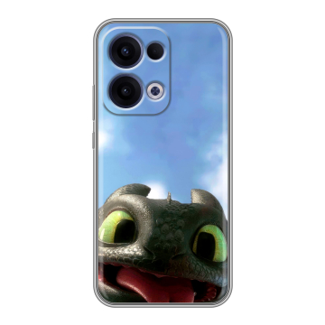 Силиконовый чехол на OPPO Reno13 с принтом Как приручить дракона Силиконовый чехол на OPPO Reno13 с принтом Как приручить дракона