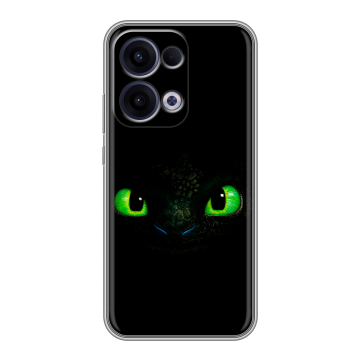 Силиконовый чехол на OPPO Reno13 с принтом Как приручить дракона