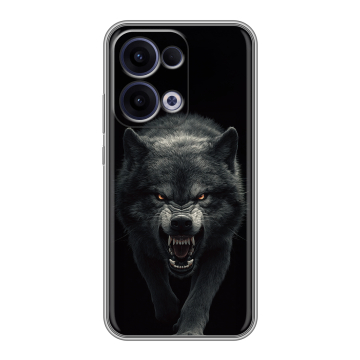 Силиконовый чехол на OPPO Reno13 с принтом Волк