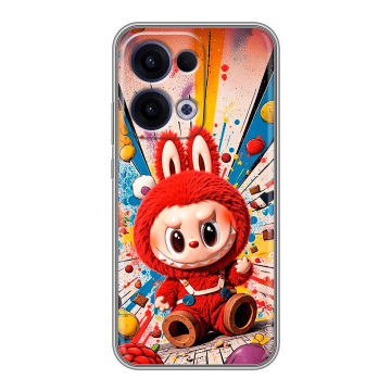 Силиконовый чехол на OPPO Reno13 с принтом Labubu Лабубу