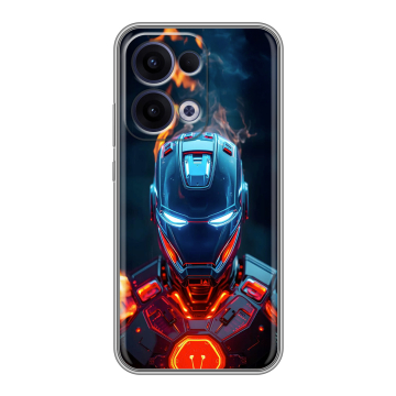 Силиконовый чехол на OPPO Reno13 с принтом IronMan Железный человек