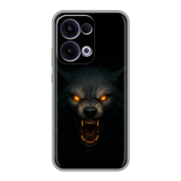 Силиконовый чехол на OPPO Reno13 с принтом Волк