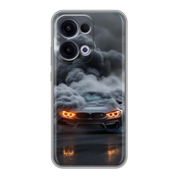 Силиконовый чехол на OPPO Reno13 с принтом BMW БМВ