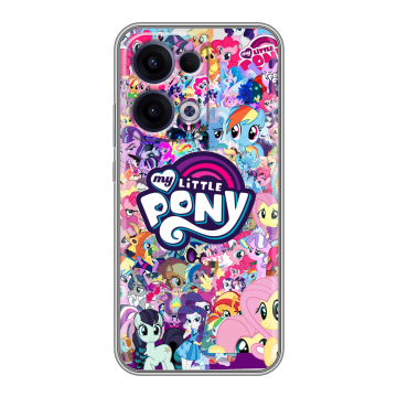 Силиконовый чехол на OPPO Reno13 с принтом My little pony Дружба чудо