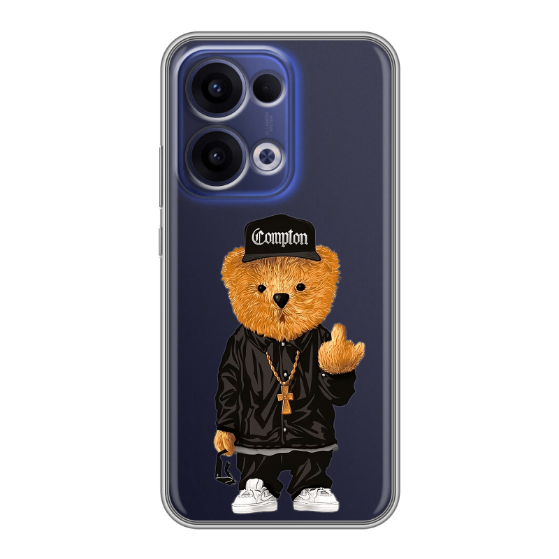 Силиконовый чехол на OPPO Reno13 с принтом Мишка Силиконовый чехол на OPPO Reno13 с принтом Мишка