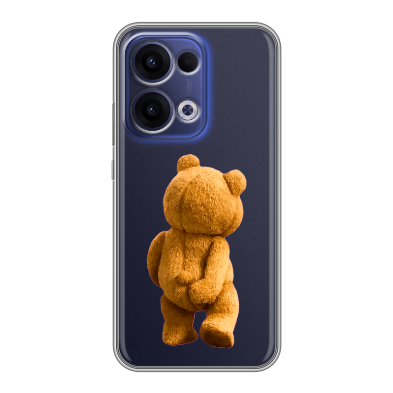 Силиконовый чехол на OPPO Reno13 с принтом Медведь Силиконовый чехол на OPPO Reno13 с принтом Медведь