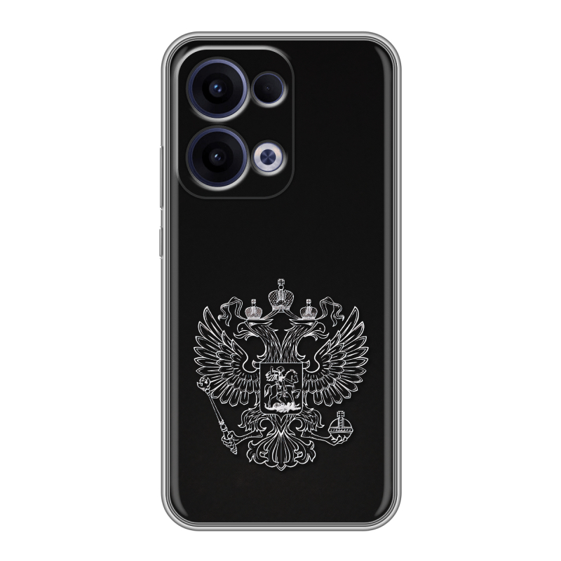 Силиконовый чехол на OPPO Reno13 с принтом Герб России Силиконовый чехол на OPPO Reno13 с принтом Герб России
