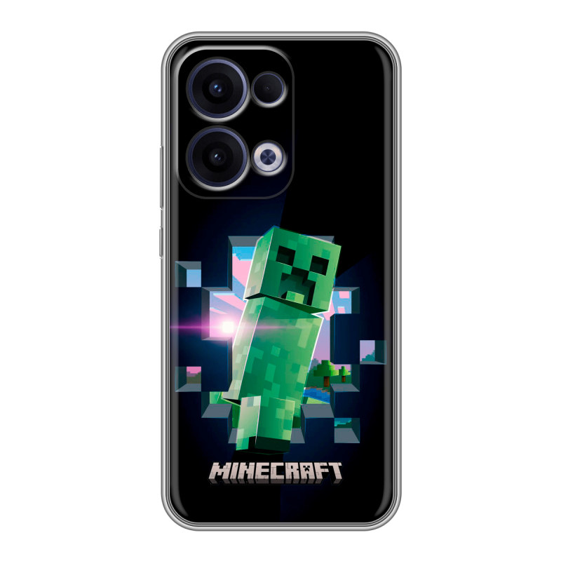 Силиконовый чехол на OPPO Reno13 с принтом Майнкрафт Minecraft Силиконовый чехол на OPPO Reno13 с принтом Майнкрафт Minecraft