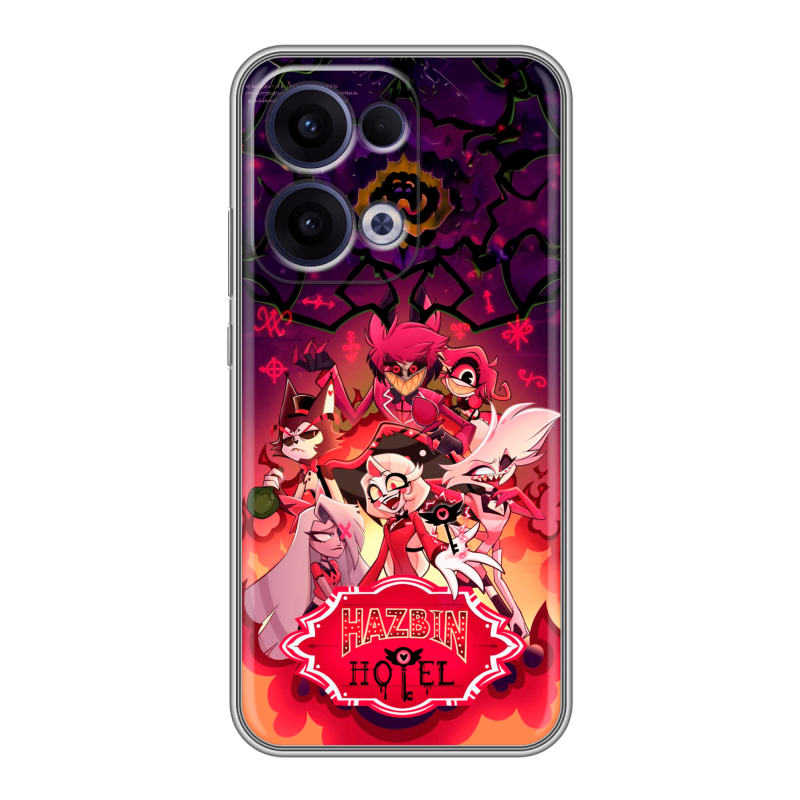 Силиконовый чехол на OPPO Reno13 с принтом Hazbin Hotel Отель Хазбин Силиконовый чехол на OPPO Reno13 с принтом Hazbin Hotel Отель Хазбин