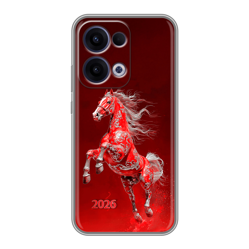 Силиконовый чехол на OPPO Reno13 с принтом Новый год Силиконовый чехол на OPPO Reno13 с принтом Новый год