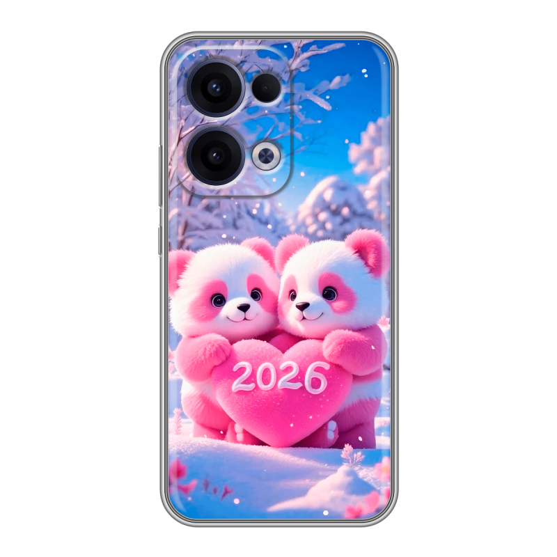 Силиконовый чехол на OPPO Reno13 с принтом Новый год Силиконовый чехол на OPPO Reno13 с принтом Новый год