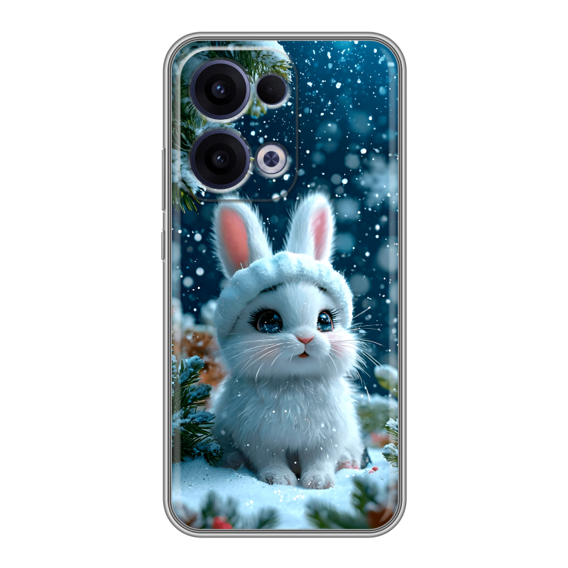 Силиконовый чехол на OPPO Reno13 с принтом Новый год Силиконовый чехол на OPPO Reno13 с принтом Новый год