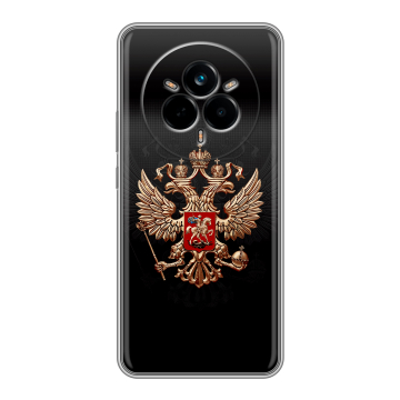 Силиконовый чехол на Realme 14 Pro с принтом Герб России
