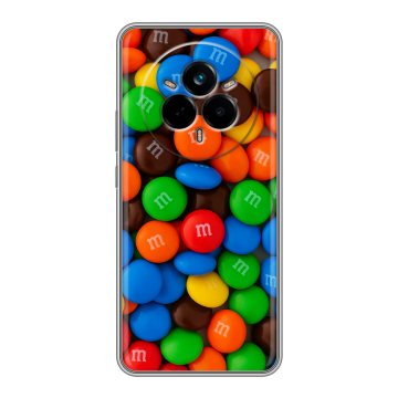 Силиконовый чехол на Realme 14 Pro с принтом Конфеты
