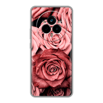 Силиконовый чехол на Realme 14 Pro с принтом Цветы розы
