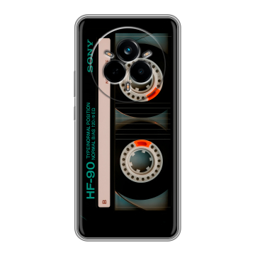 Силиконовый чехол на Realme 14 Pro с принтом Кассета