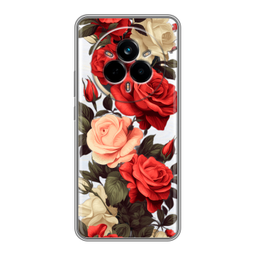 Силиконовый чехол на Realme 14 Pro с принтом Розы