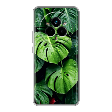 Силиконовый чехол на Realme 14 Pro с принтом Листья