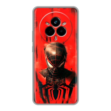 Силиконовый чехол на Realme 14 Pro с принтом человек паук spiderman
