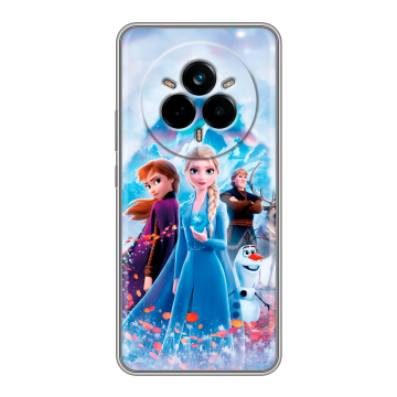 Силиконовый чехол на Realme 14 Pro с принтом Холодное сердце Frozen
