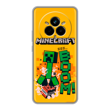 Силиконовый чехол на Realme 14 Pro с принтом Майнкрафт Minecraft
