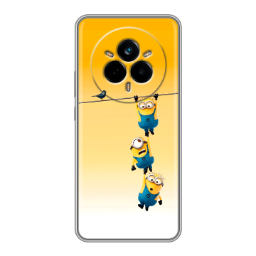 Силиконовый чехол на Realme 14 Pro с принтом Миньоны
