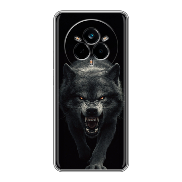 Силиконовый чехол на Realme 14 Pro с принтом Волк