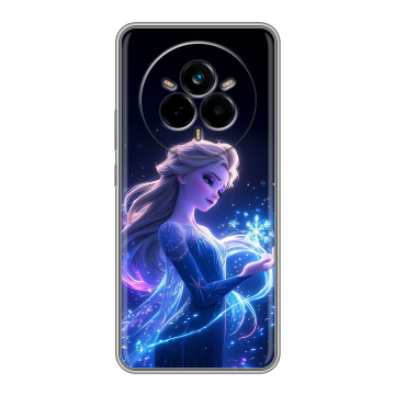 Силиконовый чехол на Realme 14 Pro с принтом Холодное сердце Frozen
