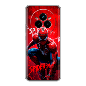 Силиконовый чехол на Realme 14 Pro с принтом Spiderman Человек паук Силиконовый чехол на Realme 14 Pro с принтом Spiderman Человек паук